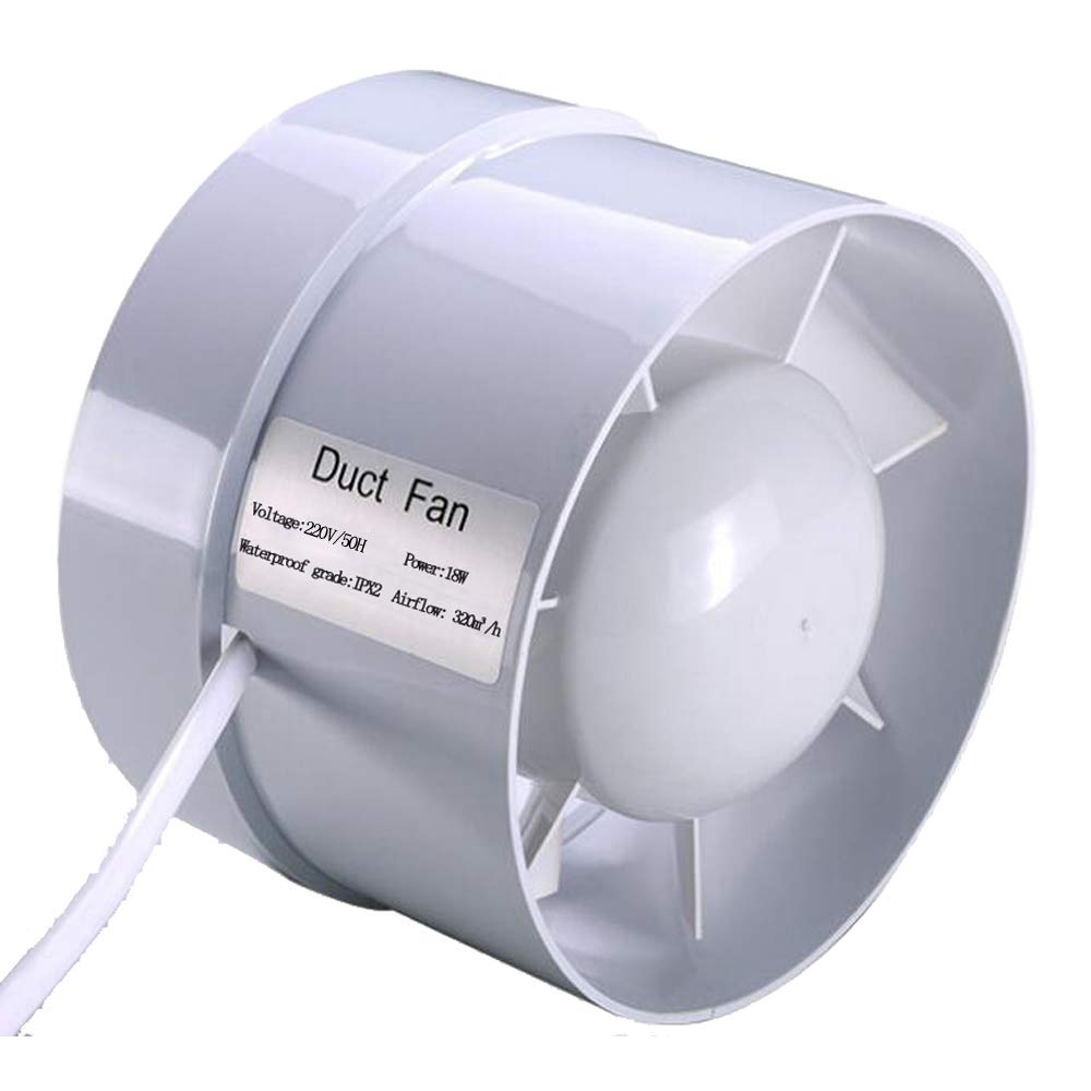 SAILFLO Duct Exhaust Fan, 6 Inch Inline Duct Booster 18W 188 CFM Ventilation for Air Circulation in Hydroponic, Ducting Vents Grow Tent Greenhouse (150mm)