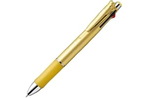ZEBRA PEN Zebra Clip-on multi 1000S Multifunctional Pen, 4 Color 0.7 mm Ballpoint and 0.5 mm Mechanical Pencil, Gold Barrel (B4SA3-GO)