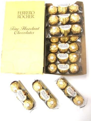 Tj 10 - Ferrero Rocher Fine Hazelnut Chocolates Contains 12 Packs, 3 Per Pack (36 Counts Total) by Fine Hazelnut