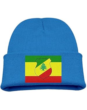 Lebanese Flag Kid's Hats Winter Funny Soft Knit Beanie Cap Children Unisex