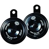 HELLA 011225802 Black 77mm 12V BX Disc Horn Kit (Universal Fit)