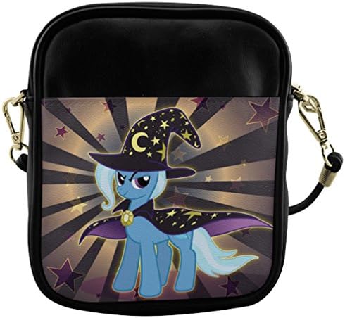Fashion Leather Female Sling Bag Crossbody Bag Shoulder Bag with My Little Pony Background