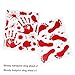 Lulu Home Halloween Party Decorations, 5 Piece Party Favors Including Table Cover, Handprints, Footprints and Caution Tapes