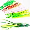 Luengo-30pcs75cm9cm12cm-Multicolour-Soft-Plastic-Octopus-Lures-Hoochie-Squid-Skirt-Lures-Trolling-Saltwater-Bait