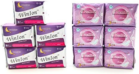 5 Pack Winalite Winion Anion Night Napkin With 6 Pack Prettie Energy Sanitary Night Use Pad With Wing