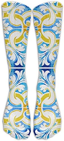 Watercolour Tile Repeat Athletic Tube Stockings Women's Men's Classics Knee High Socks Sport Long Sock One Size