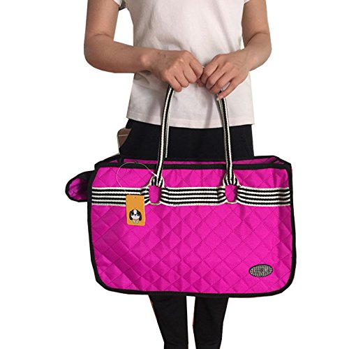 Yerwal Dogs Cats Soft Sided Pet Bag -Airline Approved Pet Portable Travel Carriers (Red)