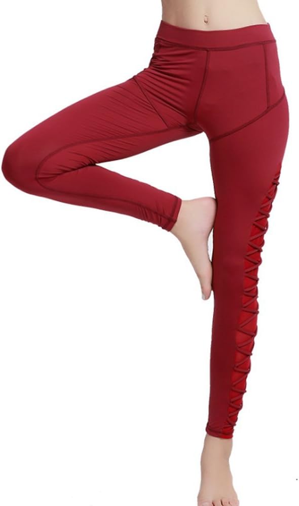 YQFSSH The new gauze yoga running pants breathable and quick exercise pants