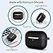 ULAK Compatible with Airpods Pro Case Cover, Soft AirPod Pro Case with Keychain for Girls Women Men Full-Body Protective Skin Silicone Cover Compatible with AirPods Pro (2019 Release), Black