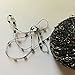 Black Gold Metallic Ladder Ribbon Yarn Dark Horse Beautiful #S101