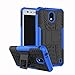 Linkertech Nokia 2 Case (Not for Nokia 2V [Shockproof] Tough Rugged Dual Layer Protector Hybrid Case Cover with Kickstand for Nokia 2 (Blue)