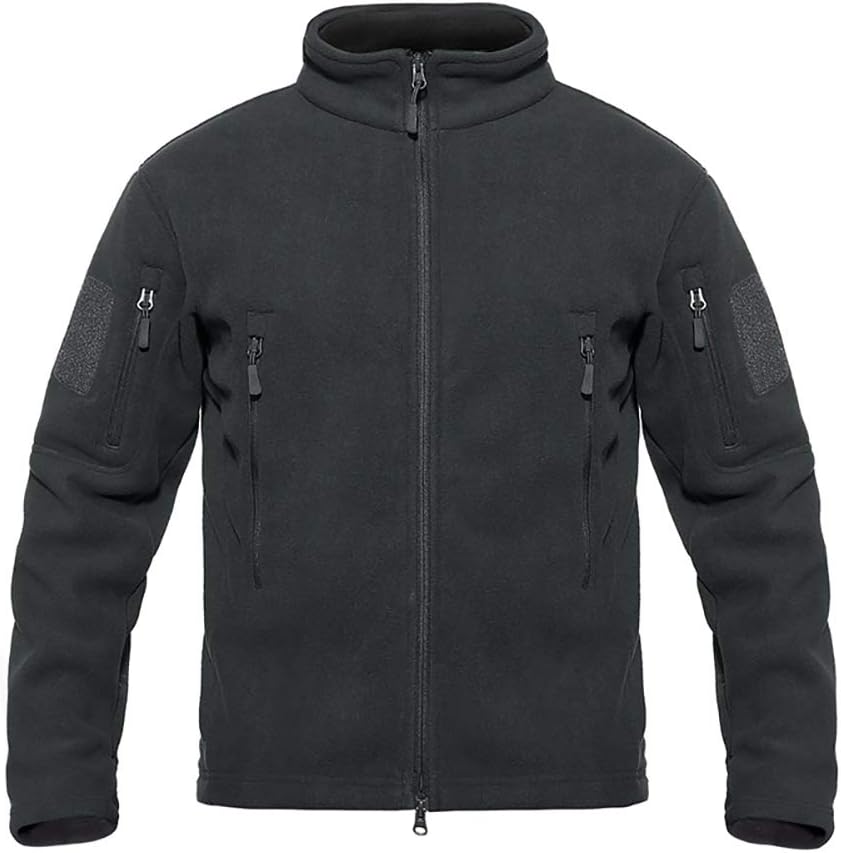 Newfine Mens Outdoor Military Tactical Fleece Jacket Full Zip Soft Base Activewear