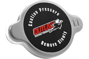 OUTLAW RACING PRODUCTS Outlaw Racing Pressure Radiator Cap for Motorcycle Dirtbike Atv Utv 1.1 Raise Boiling Point By 25 Degrees - Reduce Coolant Boiling - Fits 2 Stroke and 4 Stroke Bikes (Silver)