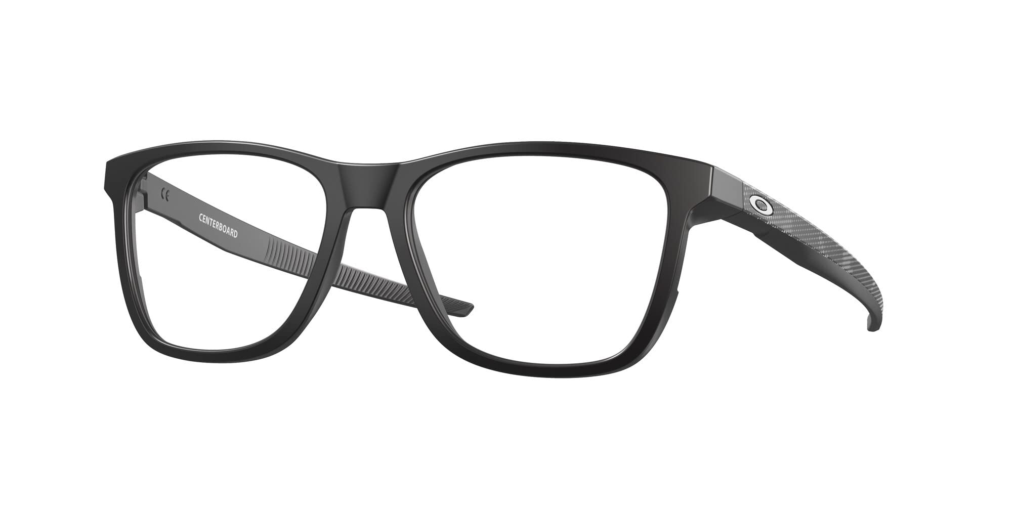 Oakley Men’s Ox8163 Centerboard Square Prescription Eyewear Frames, Satin Black Printed/Demo Lens, 55 mm