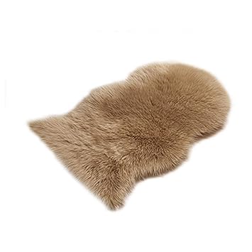VNEIRW Faux Lammfell Schaffell Shaggy Teppich - für Winter Wohnzimmer Teppiche Flauschig Longhair Fell Optik Gemütliches Scha