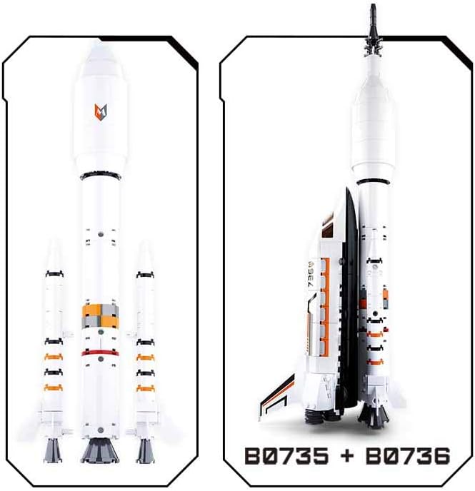 SPACE - SATURN ROCKET/LONG MARCH ROCKET (167PCS), Multicolor, 46.5 cm x 68.5 cm x 49 cm - Image 4