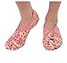 Snoozies Women's Lightweight Floral Plush Slipper Socks - Womens Slippers - Forget Me Nots - Large