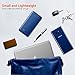 EasyAcc Slim Power Bank 10000mAh, QC Quick Charge 10000 Portable Charger, Ultra Compact External Battery, Lightweight Battery Pack for Android, iPhone and More - Blue