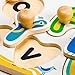 ROBOTIME Wooden Alphabet Peg Puzzle Board Easy-Hold Jigsaw Puzzle Toy ABC Best Birthday Gifts for Toddler Boy & Girl