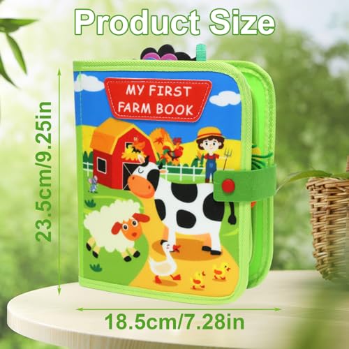 Busy Book Montessori for Children 1-3 Years | Felt Sensory Book with Educational Activities | Portable Interactive Quiet Book Game for Travel