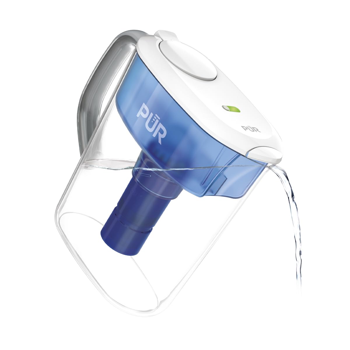 Photo 1 of PUR 11-Cup Water Filter Pitcher with 1 Genuine PUR Filter, 11-Cup Capacity, 3-in-1 Powerful Filtration, Dishwasher Safe, Filter Change Light, White (PPT110WA)