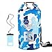 Birsppy ATAZUA Vulpes Blue Camo Vinyl Coated Waterproof Dry Bag - Holds up to 15L - 500D Fabric - Adjustable Shoulder Strap - Ideal for the beach, hiking, swimming and more