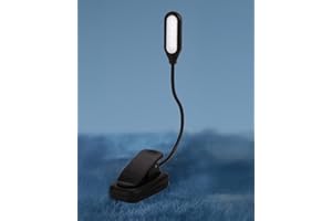 LED Book Light for Reading in Bed, Flexible Clip on Reading Light for Working Studying Black LCC2385-04