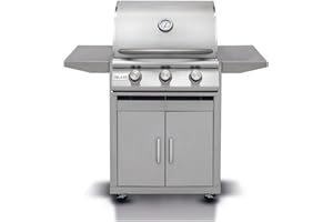 BLAZE OUTDOOR PRODUCTS Blaze Outdoor Kitchen Grill | 25-inch Freestanding Natural Gas Grill | 3 Burner Barbecue | Premium BBQ | Commercial Grade Grilling Experience | Best in Class Warranty | Prelude LBM