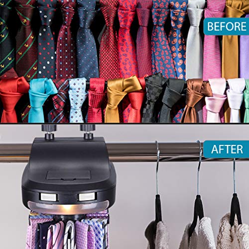 Aniva Tie Rack Motorized Revolving Organizer, Holder, Hanger for Men