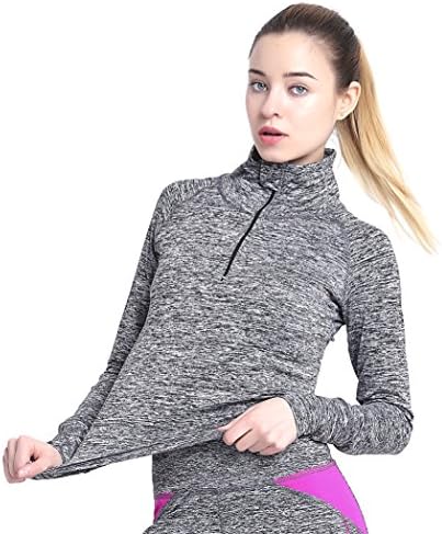 Callife Women's Workout Long Sleeve Running Gym Sports and Yoga T-Shirt (Small)