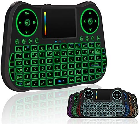GALEI I8 Upgraded Version Portable Rechargeable, Mini Wireless Keyboard with Touchpad USB Receiver, Air Mouse Ultra Slim