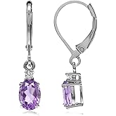 Silvershake White Gold Plated 925 Sterling Silver Leverback Earrings