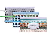 Prettymom Wet Wipe Pouch Large [Set of 3] - Reusable Refillable Clutch Dispenser Holder Case - BPA-Free Sanitary …