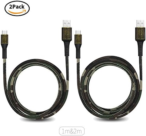 YIMODO USB C Cable USB C-A Fabric Craft Reversible Fast Charging Cables for Samsung Galaxy Note 8, S8, S8 Plus, Google Pixel, Nintendo Switch, Macbook, LG G6 G5 V30 V20 and More, 2 Pack (3FT + 6FT)