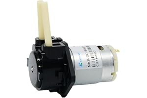 K KAMOER Kamoer black NKP small peristaltic pump 12V DC long service life liquid dosing pump for aquarium DIY lab analytical 2mm ID x 4mm OD with BPT tube