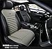 EDEALYN Universal Car Seat Cover PU Leather Car Seat Cushion Driver Seat Cover with Backrest - Car Front Seat Protector Fits 95% of Vehicles-1 Piece (Gray-B)