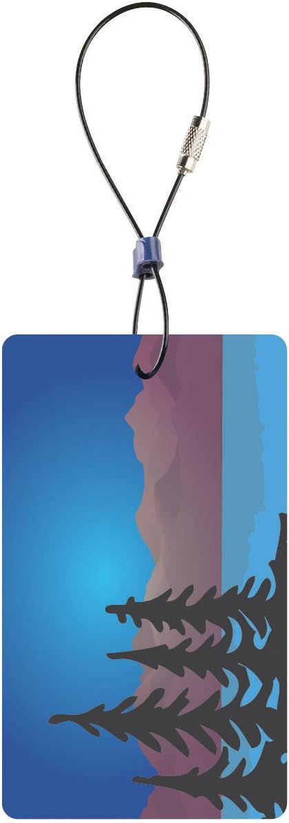  | Lewis N. Clark Travel Green Luggage Tag, Trees, Orange, One Size | Luggage Tags