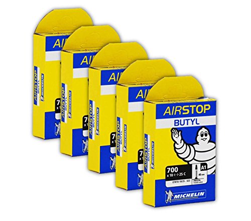 Michelin Airstop Butyl Inner Tube - Presta Valve 40mm, Fits 700x18-25C Tires, 93g, Durable & Pinch-Flat Resistant