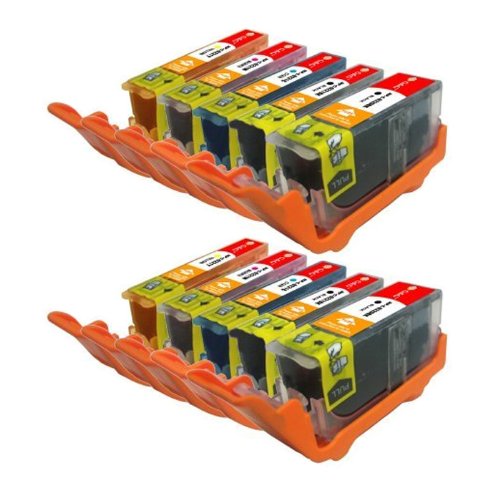 HI-VISION HI-YIELDS Compatible Ink Cartridge Replacement for Canon PGI-220 + CLI-221 (2 Large Black, 2 Small Black, 2 Cyan, 2 Yellow, 2 Magenta, 10-Pack)