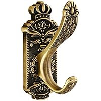 LRW Carved Coat Hook European Style Coat Hook Retro Single Hook Living Room Hook