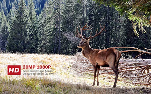 [New Version] Usogood Trail Game Camera 20MP 1080P No Glow Night Vision Hunting Camera Motion Activated IP66 Waterproof 2.4" LCD for Outdoor Wildlife, Garden, Animal Scouting and Security Surveillance - Thumbnail 2
