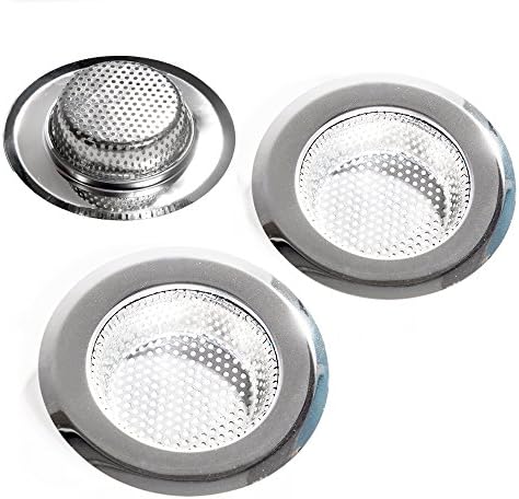 Zoevan 2 PCS Stainless Steel Kitchen Sink Strainer - Heavy Duty Advanced Basket Strainer, Large Wide Rim 4.5" Diameter - Perfect for Green Sanitation Kitchen Sinks