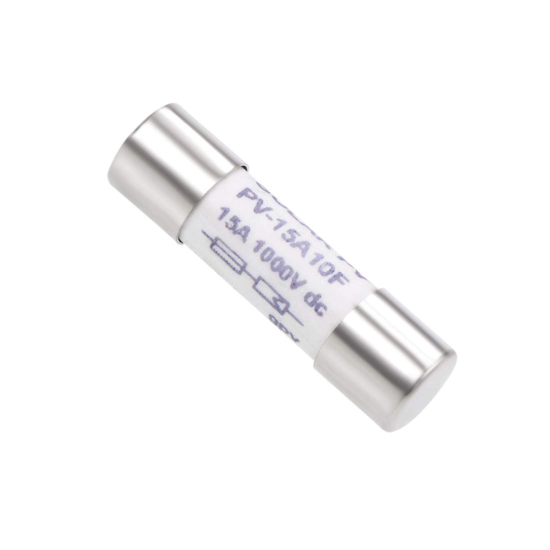 sourcing map Cartridge Ceramic Fuse 15A DC 1000V 10x38mm Fast Blow Replacement for Digital Multimeter