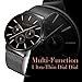 Watch,Watches Men ,Stainless Steel Classic Luxury Business Casual Watches Waterproof Multifunctions Quartz Milanese Mesh Band Wrist Watch (Black)