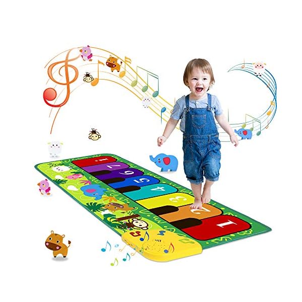 m-zimoon-Kids-Piano-Mat-Music-Mat-Dance-Mats-Touch-Animal-Musical-Carpet-Mat-for-Age-3-12-Boys-Girls m zimoon Kids Piano Mat, Music Mat Dance Piano Mat for Toddlers, Educational Music Toys Keyboard Mat Touch Animal…