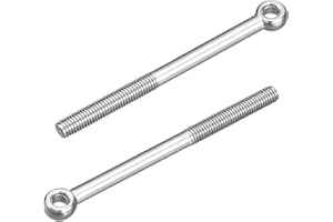 uxcell 4Pcs M8 x 100mm Lifting Eye Bolts, 304 Stainless Steel Machinery Shoulder Swing Bolt Lifting Ring Eyebolt for Pipeline