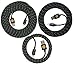 3 PACK High Quality Braided Nylon 3ft/6ft/10ft USB Sync and Charging Lightning Cable for iPhone 5, 5C, 5S, 6 , 6 Plus, iPad 4 Mini, iPod Touch 5 and Nano 7. 8 pin to USB (Black)