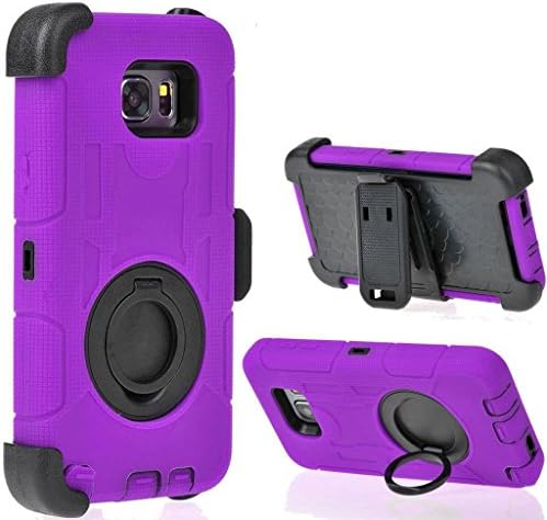 Note 5 case, Galaxy Note 5 Case, Cellaria Holster Pro X - [Shockproof][Drop Protection][Kickstand] Hybrid Armor Defender Case Cover with Stand + Belt Clip Holster For Samsung Galaxy Note 5, Purple