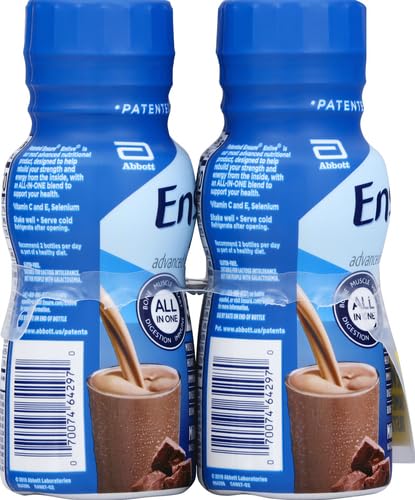 ENSURE ENLIVE MEAL REPLACEMENT SHAKE, 20G PROTEIN, 350 CALORIES, ADVANCED NUTRITION PROTEIN SHAKE, MILK CHOCOLATE, 8 FL OZ (PACK OF 4)