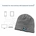 Momoday Bluetooth Music Soft Warm Beanie Hat Cap with Stereo Headphone Headset Speaker Wireless Mic Hands-Free for Men Women Speaker Winter Outdoor Sport Best Gift (Light Grey)